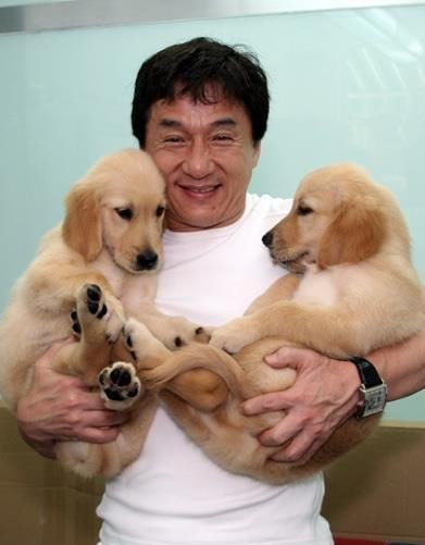 Джеки Чан с собачками