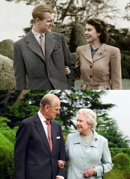Королева Елизавета и принц Филипп, после 65 лет брака